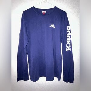 Kappa Navy Blue Long Sleeve Shirt with White Logo